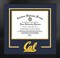 University of California, Berkeley 11w x 8.5h Spirit Diploma Manhattan Black Frame with Bonus Campus Images Lithograph (value savings $59)